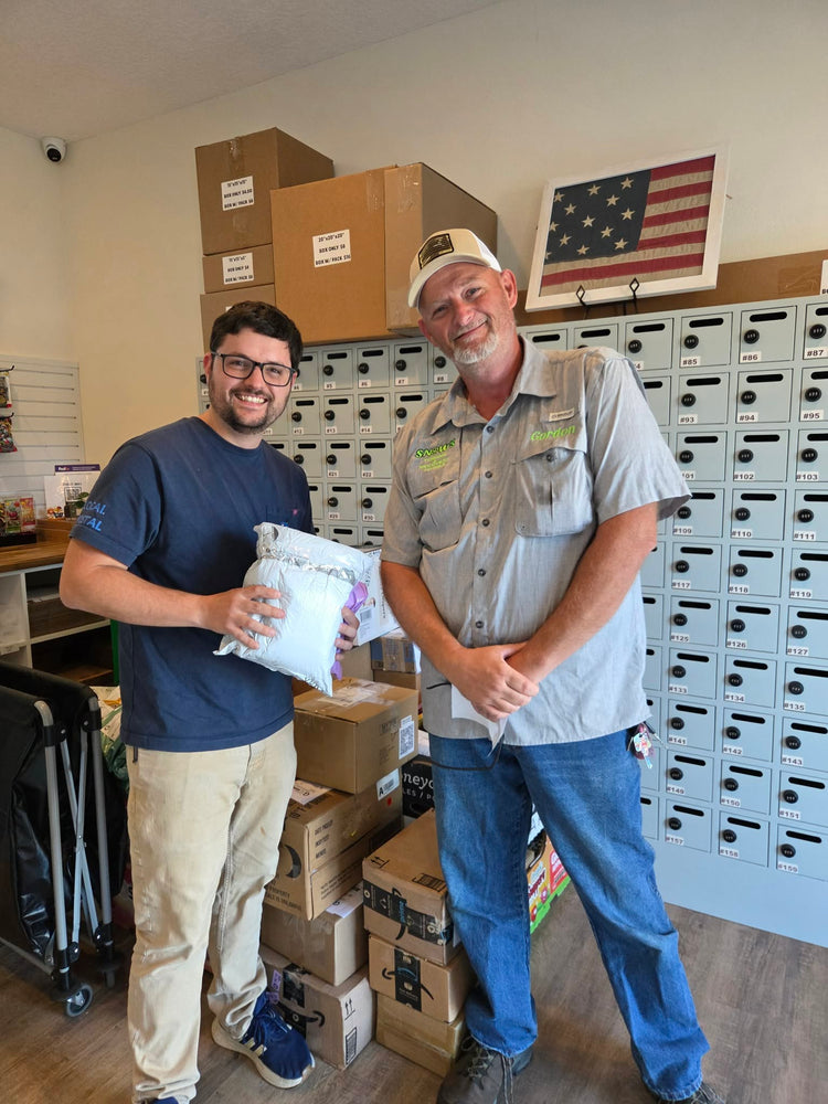 Friendly help packing a shipment